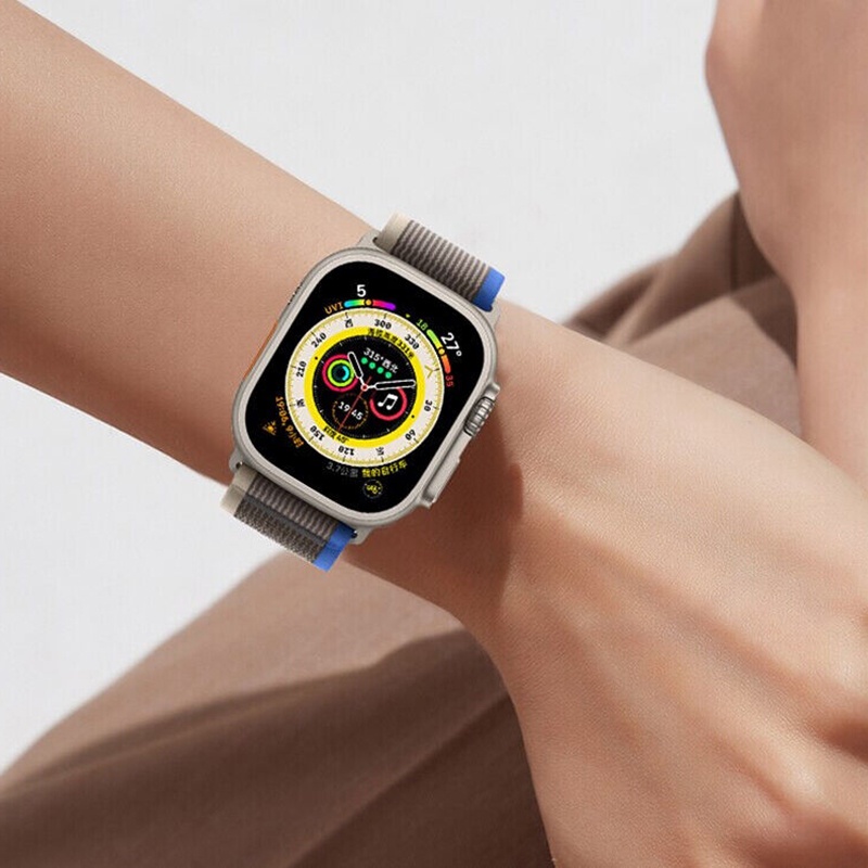 Trail Loop Nylon Watch Band for Watch Ultra 49mm 45mm 44mm 42mm iWatch Series 8 7 Replacement Woven Strap Women Men