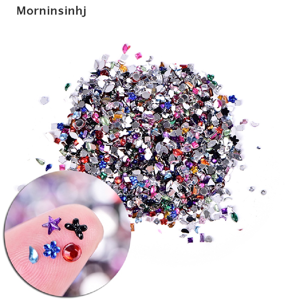 Mornin 2000pcs 3D Mix Acrylic Nail Art Tips Kuku Berlian Imitasi Wanita DIY Manicure Tools id