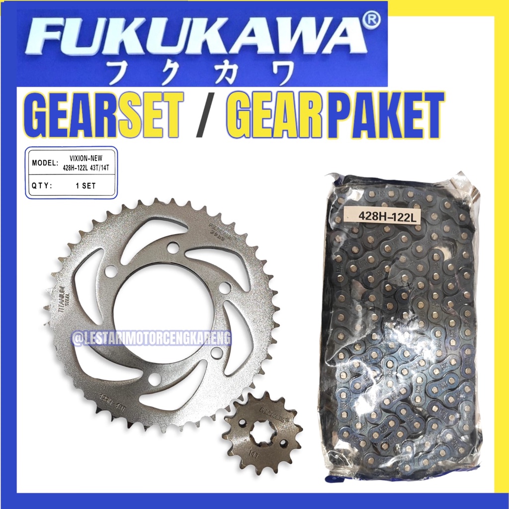 GEAR, GIR, SET / GEARSET VIXION NEW (1PA) NVL, NVA, ORI FUKUKAWA JAPAN
