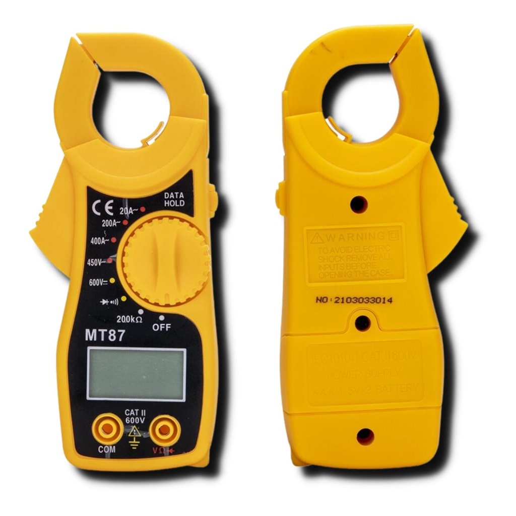 MT87  Digital Clamp Meter Tang Ampere Multimeter MT-87 Kabel Tester Ukur Arus Tegangan Listrik AC DC