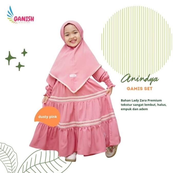 Terbaru Gamis Anak Perempuan Baju Muslim Remaja Couple Set Hijab syari