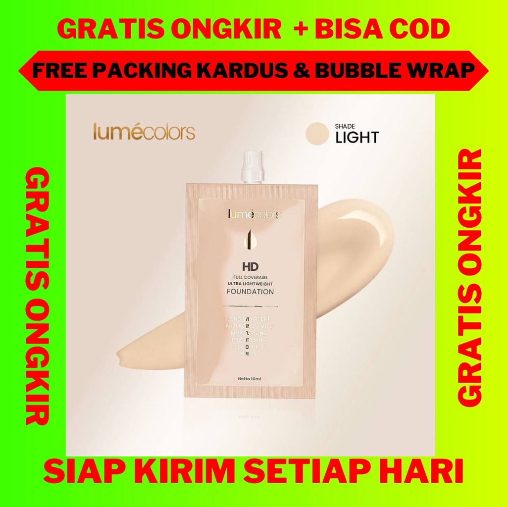 Lumecolors HD Full Coverage Ultra Lightweight Foundation Sachet 10 ml, Foundation Lumecolors Sachet 
