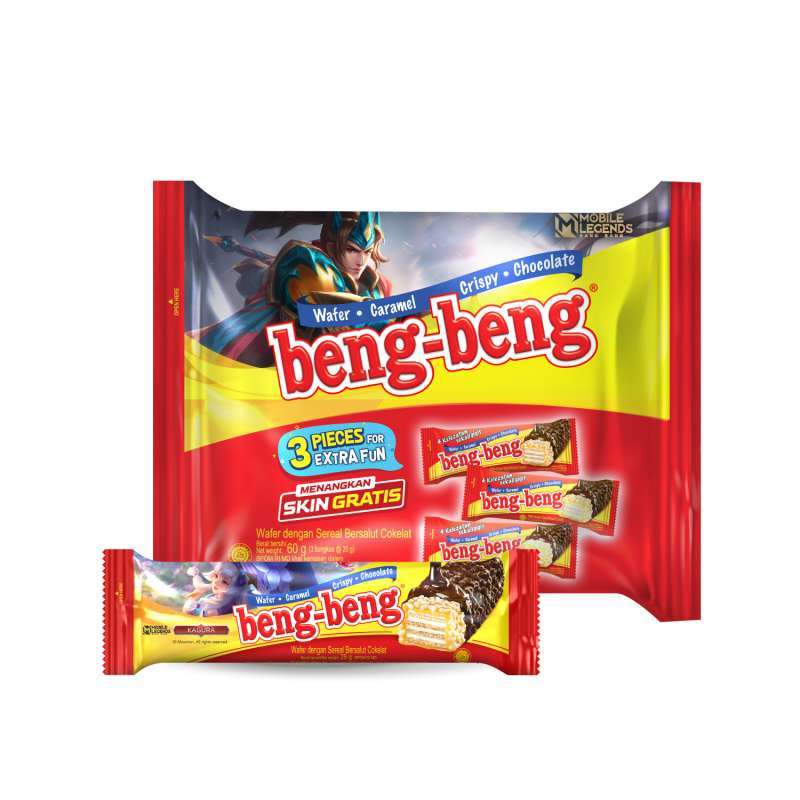 Beng-Beng Wafer Chocolate Extra Fun Pack 60gram isi 3