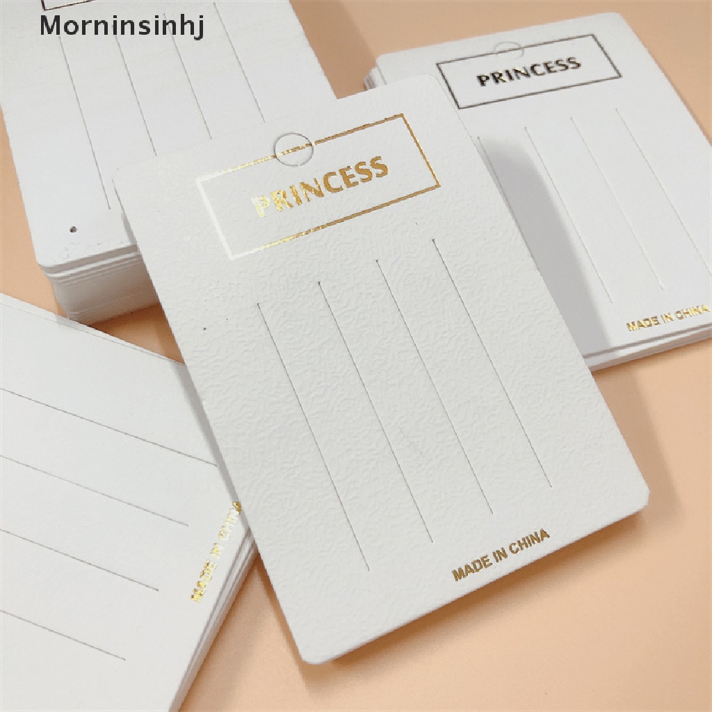 Mornin 50PCS Putih Awan hairpin card Trinket packaging display Rambut Kardus Klip id