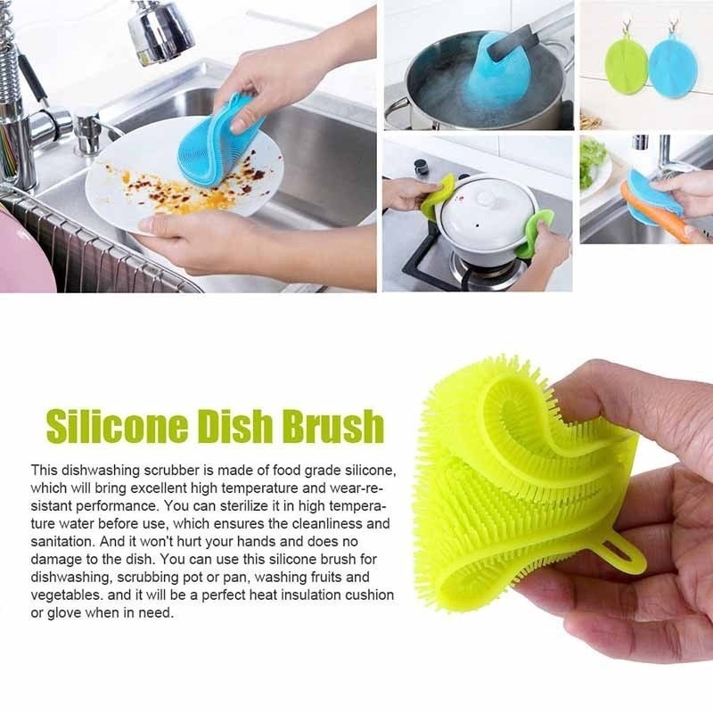 Hot Sale/Spons Cuci Piring Multifungsi Scrubber Cleaning Cleaner Brush Alat Dapur