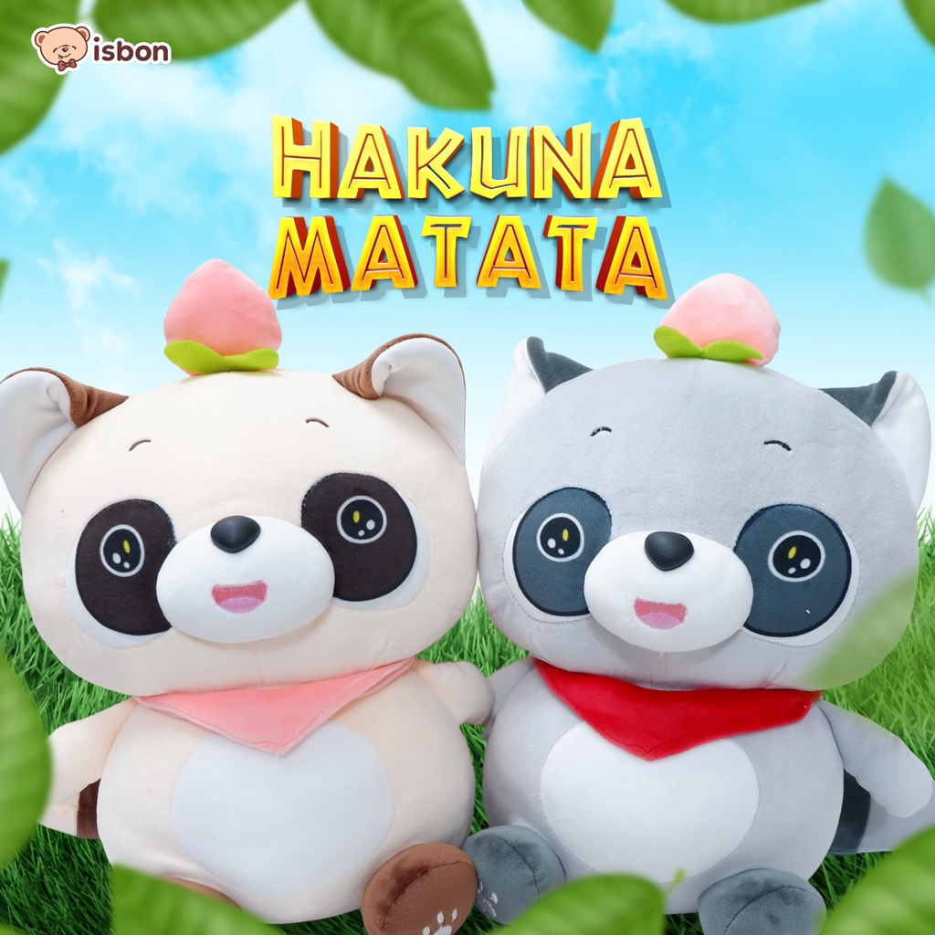 ISTANA BONEKA Panda Sit Couple Duduk Lucu Hakuna Matata Series Cocok untuk Mainan Anak Kecil