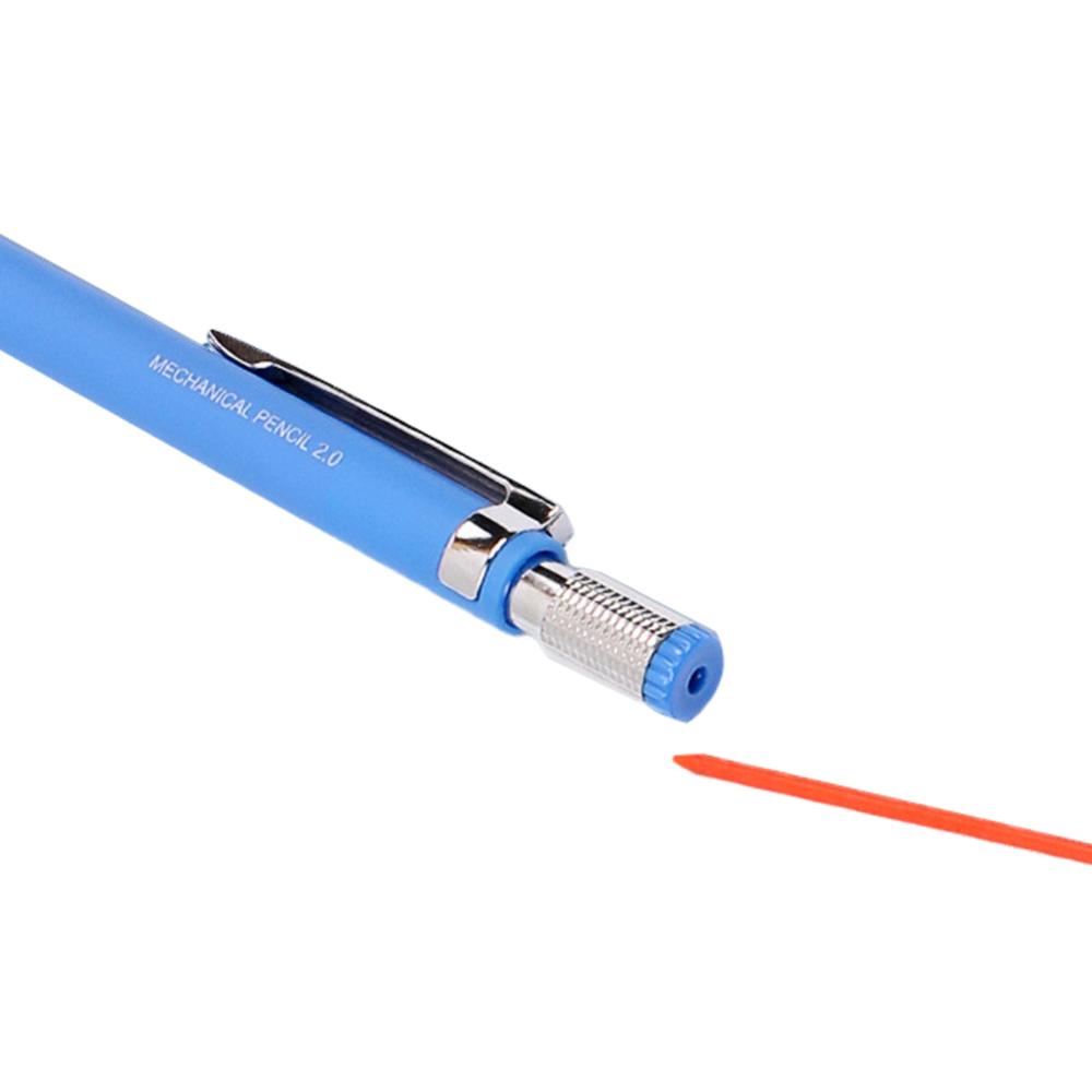 Timekey 2.0mm HB Pensil Mekanik Dengan Lead Set Pensil Otomatis Dengan Isi Ulang Lead Core Warna/Hitam Untuk Gambar Serut Seni Sketsa Tulisan G2U1