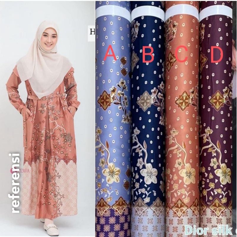 Kain DR silk Motif Hanabi harga setengah meter