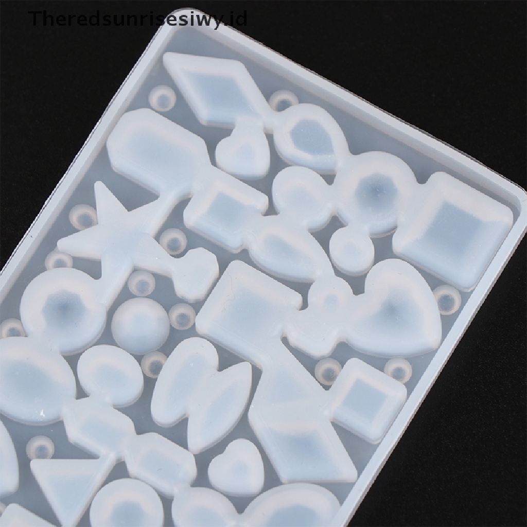 #New# 1pc Perhiasan Cetakan Silikon DIY Geometris Kalung Eardrop Fondant Kue Mold~