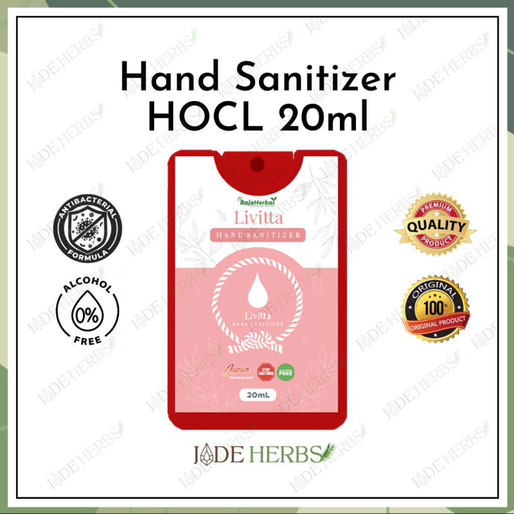 Pouch Hand Sanitizer Food Grade Hand Sanitizer Non Alkohol (HOCL) 20ml Livitta Hand Sanitizer Pocket