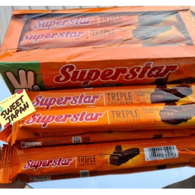 

superstar wafer 1 renceng isi 12pcs