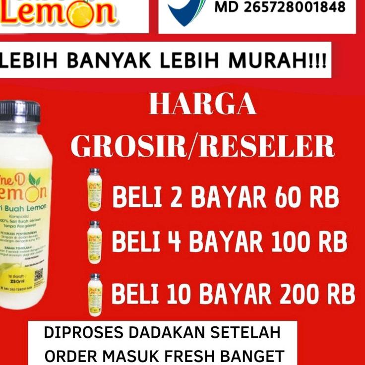 

Terbaru✔️⭐-OneD Lemon BPOM Minuman Sari Lemon Murni Untuk Kesehatan Dan Kecantiksn Serta Diet Pelangsing Diproduksi Dadakan Setelah Order Masuk Fresh Banget