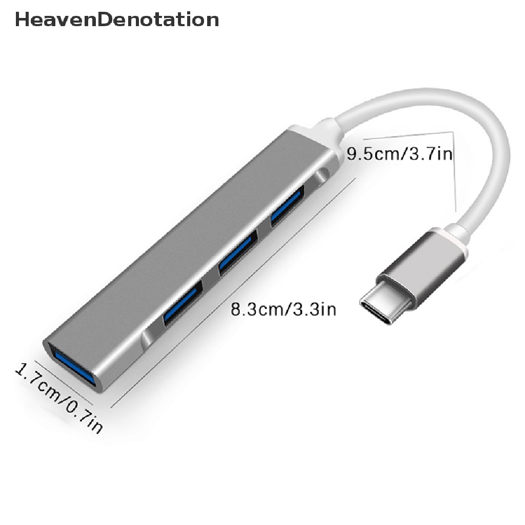 [HeavenDenotation] Usb C HUB 3.0 Tipe 4port Multi Splitter Adapter OTG Untuk Aksesoris Komputer HDV