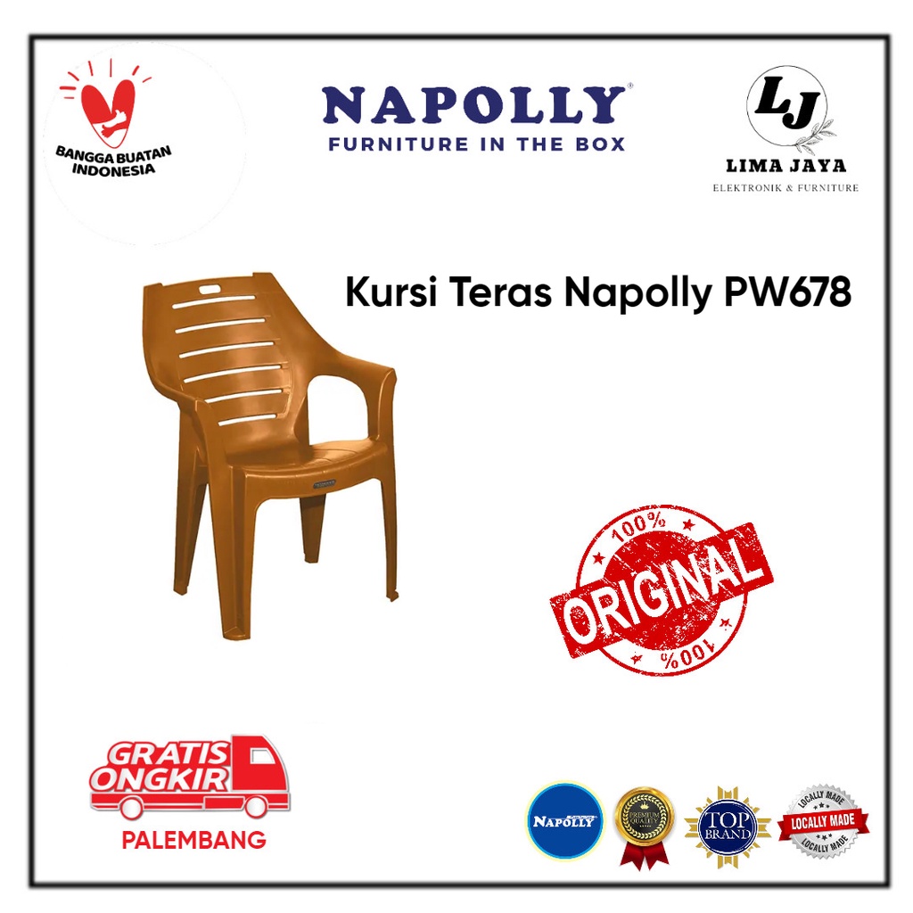 Kursi Plastik Teras Napolly PW678  Kursi Teras Napolly