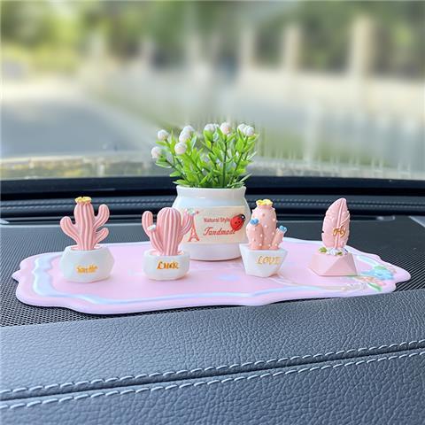 Influencer Mobil Ornamen Unik Kreatif Lucu Tanaman Kecil Perempuan Mobil Pusat Konsol Perlengkapan Dekorasi Interior Daquan