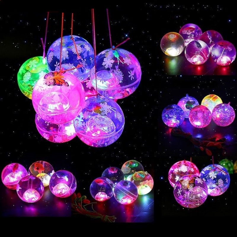 Mainan Viral Lato Lato Lampu LED Glowing Bouncey Ball Latto Latto Murah Matic Colorful Flash Jumping Ball Luminous Anak Tok Tok Mainan