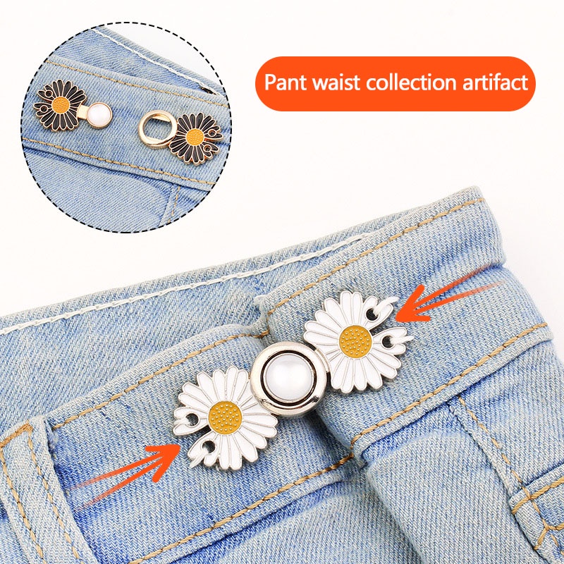 1pcs Alloy Ban Pinggang Kancing Pesona Logam Bunga Kecil Kelinci Kupu-Kupu Plat Tombol Ibu Dan Anak Button Jeans Waistband Magic Weapon