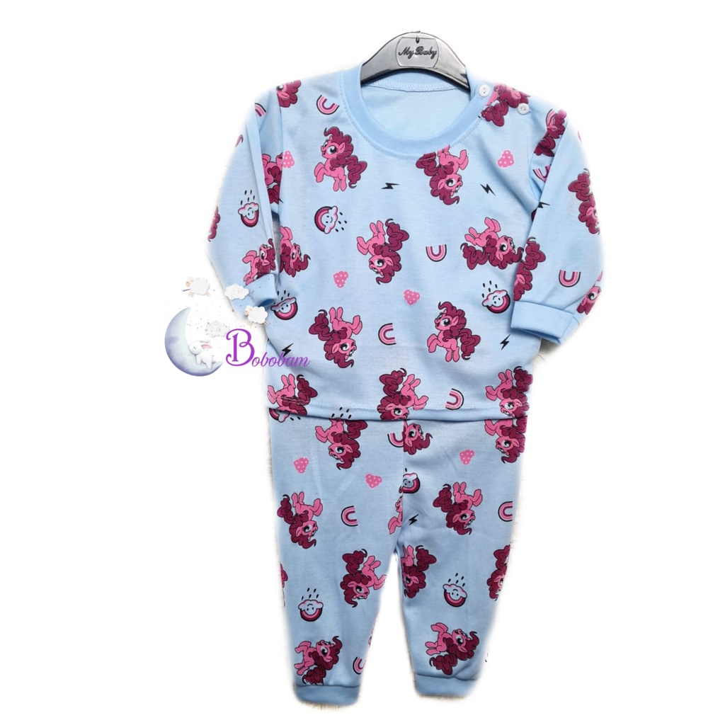 BOBOBAM BAJU TIDUR BAYI PEREMPUAN SETELAN ANAK CEWE LUCU STELAN CEWEK 0 8 BULAN PIYAMA HEWAN UNICORN