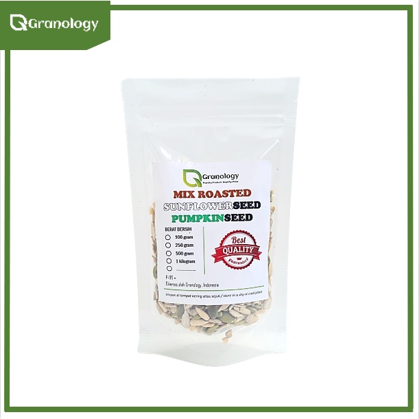 Roasted Mix Sunflower Seed dan Pumpkin Seed (100 gram) by Granology