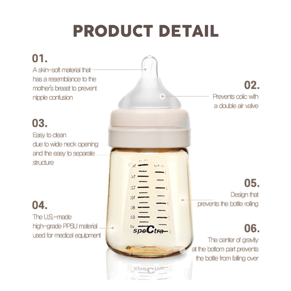 Spectra Botol Susu PPSU 160ml Feeding Baby Bottle