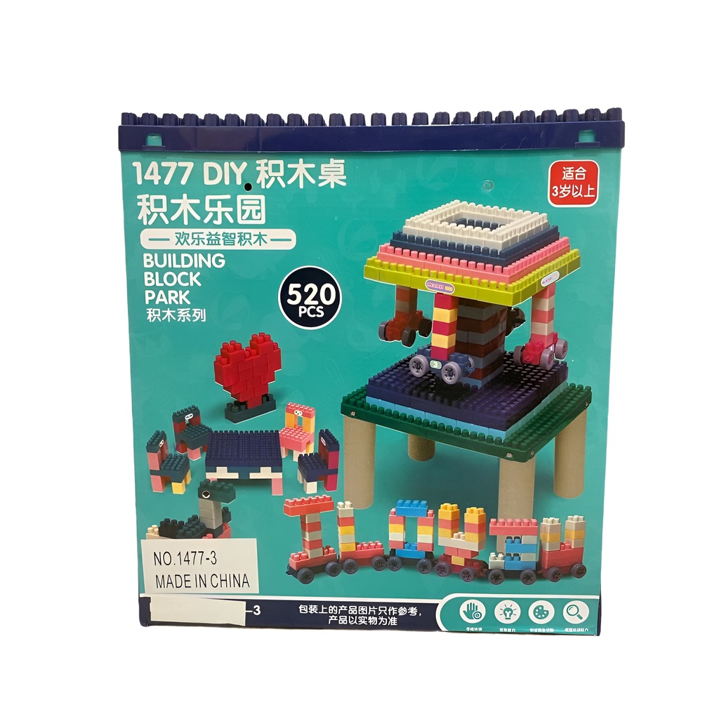 Mainan Susun Block Besar | Building Block 520Pcs | Mainan Edukasi Anak 2-3-4-5-6 Tahun Laki Laki | Kado Ulang Tahun Anak Cowok