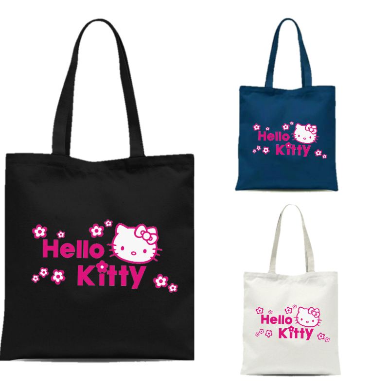 TOTEBAG KANVAS HELLO KITTY TERMURAH