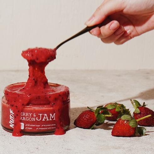 

♢ NUDE Berry & Dragon Jam Sugar Free Strawberry (Selai) Keto Friendly / Diet,Vegan, Gluten Free Spread ♀