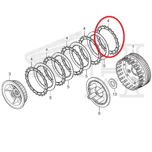 PLAT KAMPAS KOPLING DISK CLUTCH FRICTION REVO 110 SUPRA GTR SONIC CB CBR 150R LED 22201-KWW-A01 ASLI ORIGINAL AHM HGP HONDA