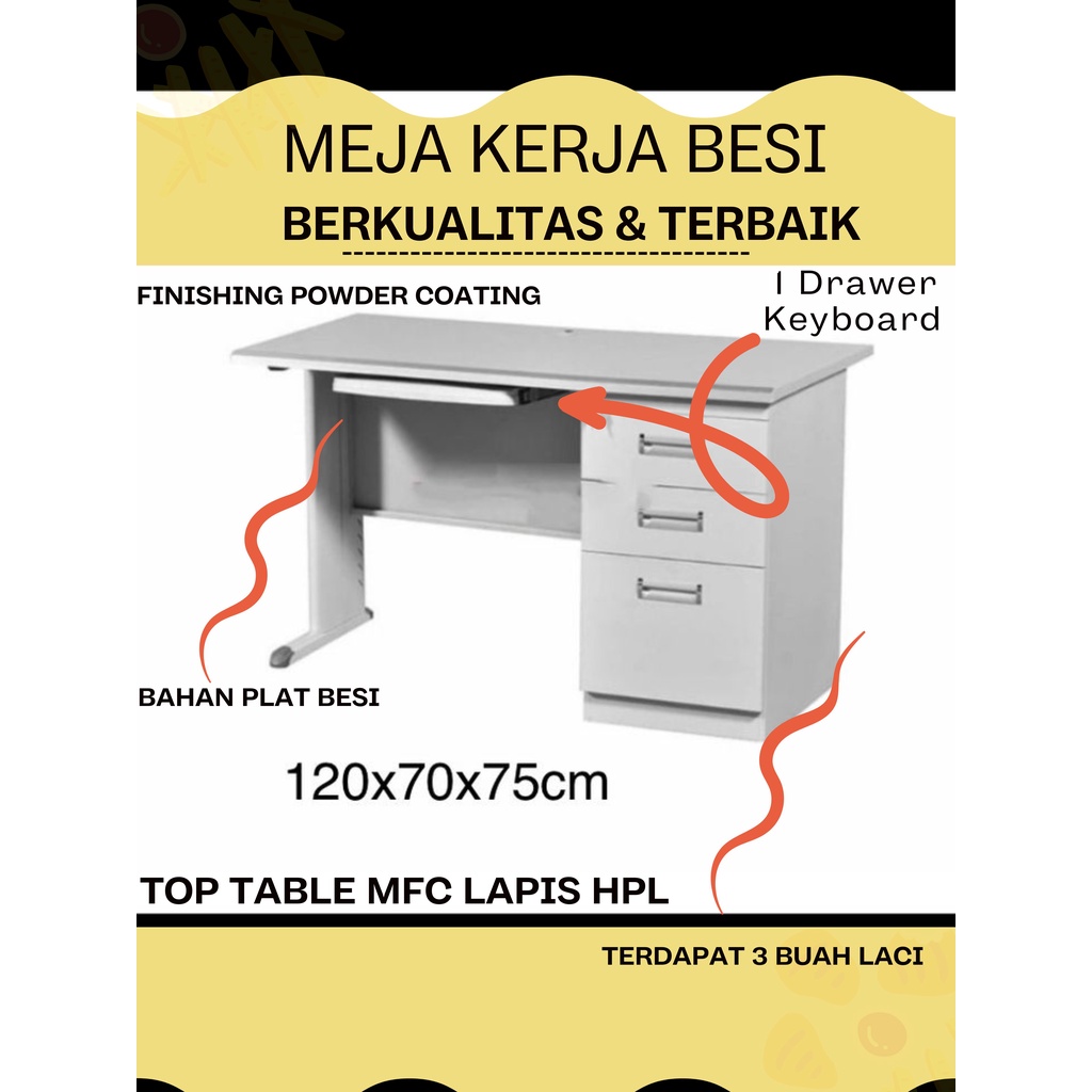 Meja Kerja Besi