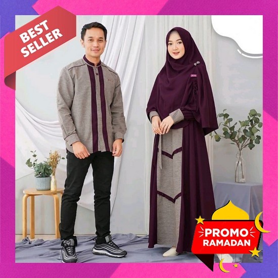 Ethica Couple 165 Old Rose Terbaru 2023 Baju Pasangan Gamis Dan Koko Kekinian Lebaran Fashion Muslim