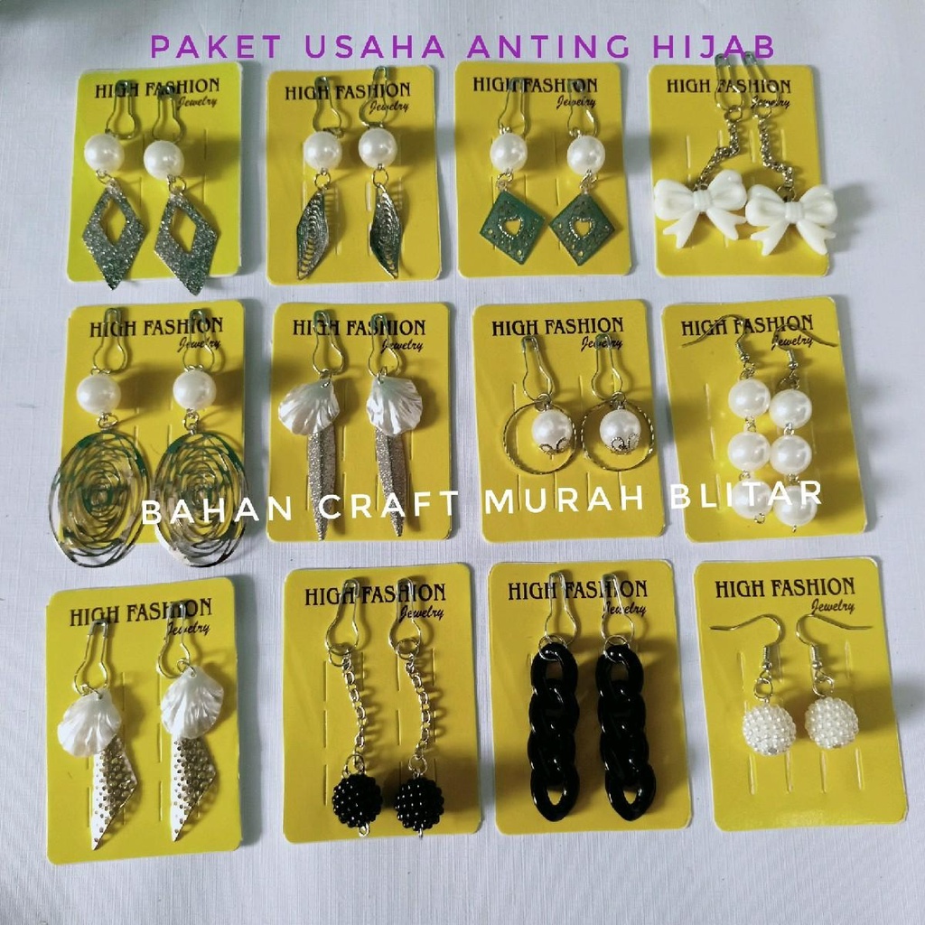 Paket usaha anting hijab korean style