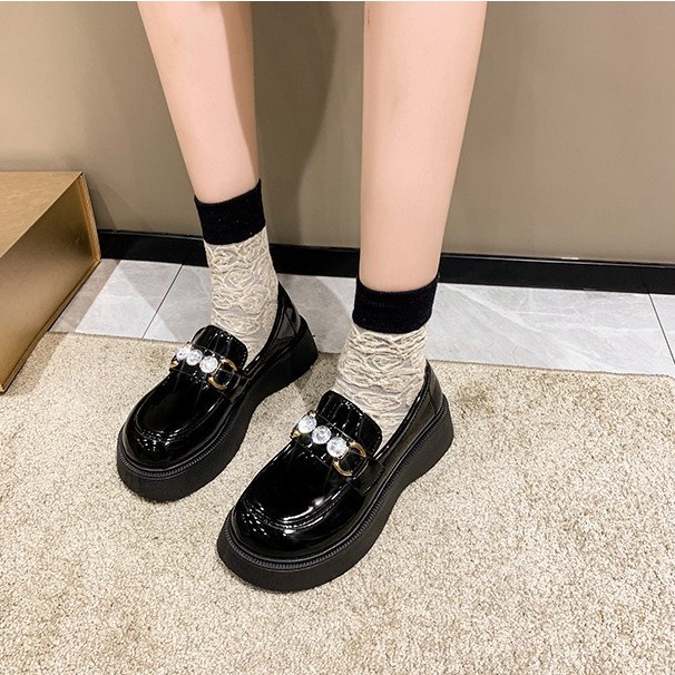 FD Sepatu Flat Wanita Kasual Oxford Shoes Cewek Korean Style Spatu Docmart KI-055