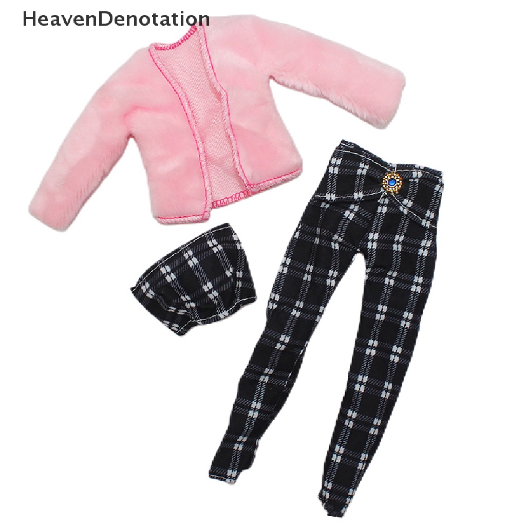 [HeavenDenotation] 1set 30cm Gaun Boneka Winter Dress Set Boneka Dressing Boneka Hadiah1:6 Gaun Boneka HDV