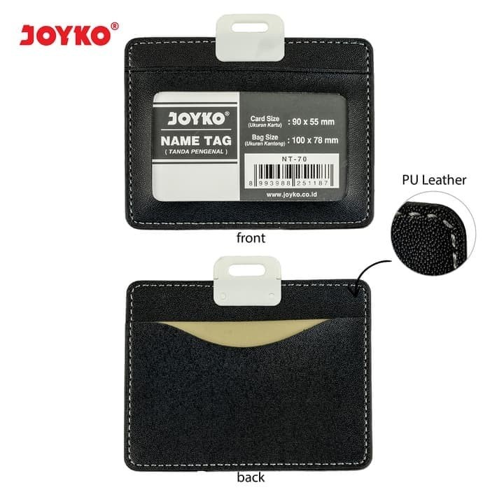 Name Tag Joyko NT-70 / NT-71 / NT-72 / NT-73 / Tempat ID Card Holder Kulit / Landscape