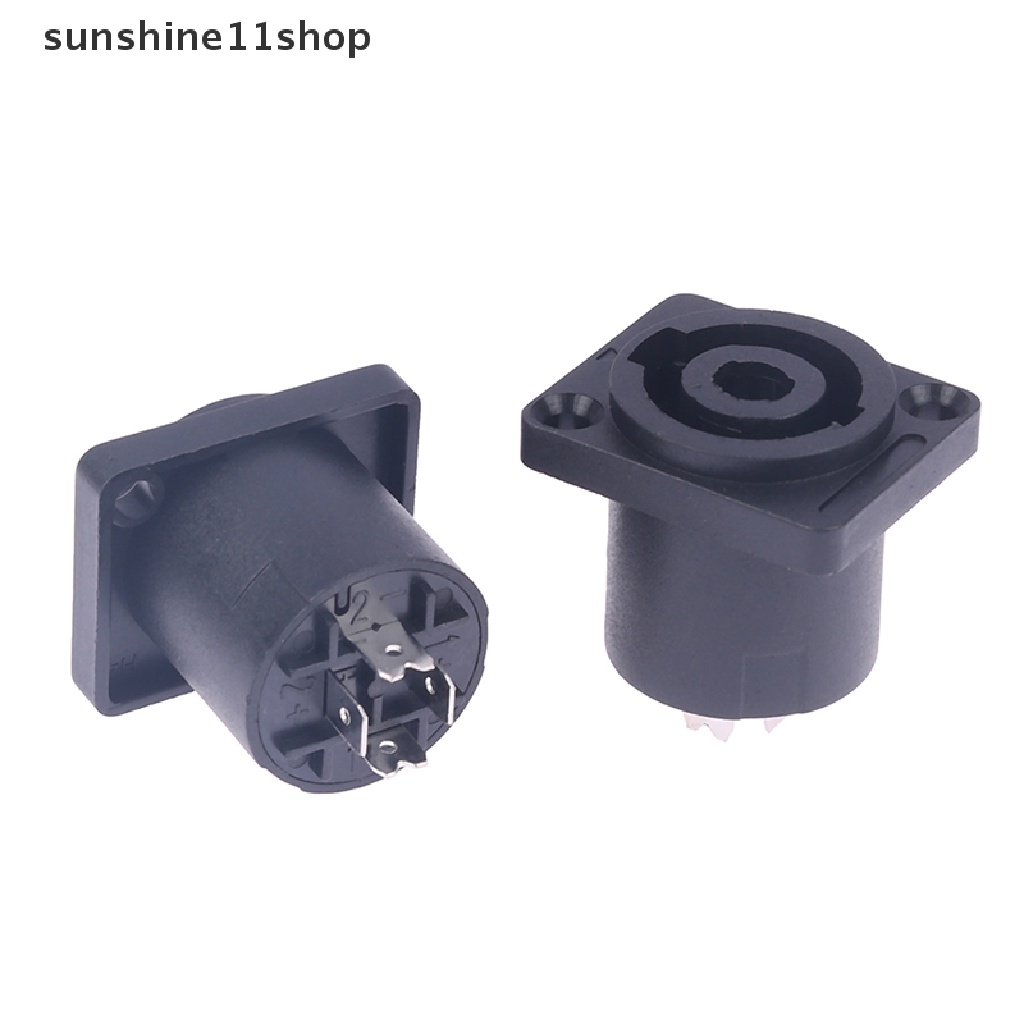 Sho 5pcs Konektor Soket Jack Female Konverter Pengeras Suara Audio Untuk PA Amplifier N