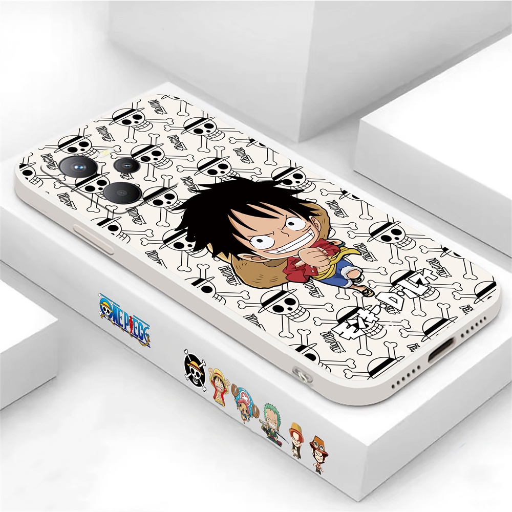 Oppo A17 A57 2022 A15 A16 A16K A54 A53 A12 A5S A7 A3S A11k A31 A52 A92 A94 A93 A37 F9 A1K Reno 7 6 5F 4F One Piece Luffy Soft Silicone Case Cover DGX