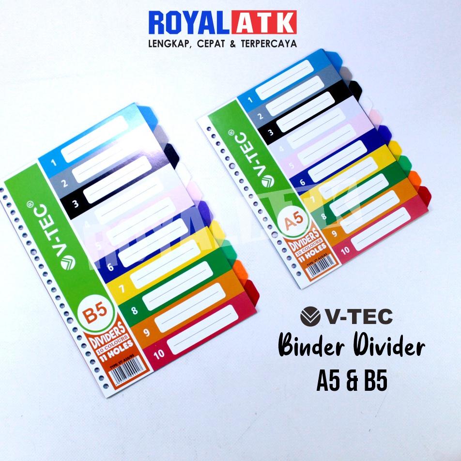 

X38 Pembatas Binder Loose Leaf Cardboard Divider V-tec A5 B5 HOT PRODUCT ⇅