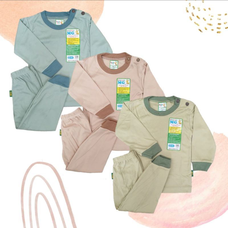 Setelan Bayi Mom Gift SNI S, M, L, XL Stelan Lengan Panjang + Celana Panjang Anti Alergi Bayi MG PP