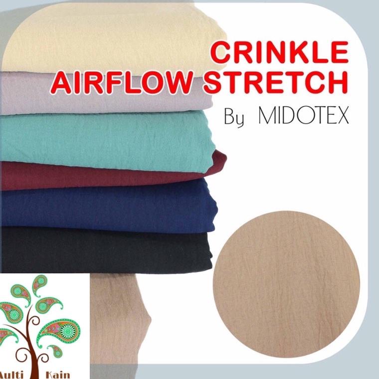 セ Multi Kain crinkle CEY air flow stretch MIDOTEX airflow crinkel cringkel kringle eceran ゴ