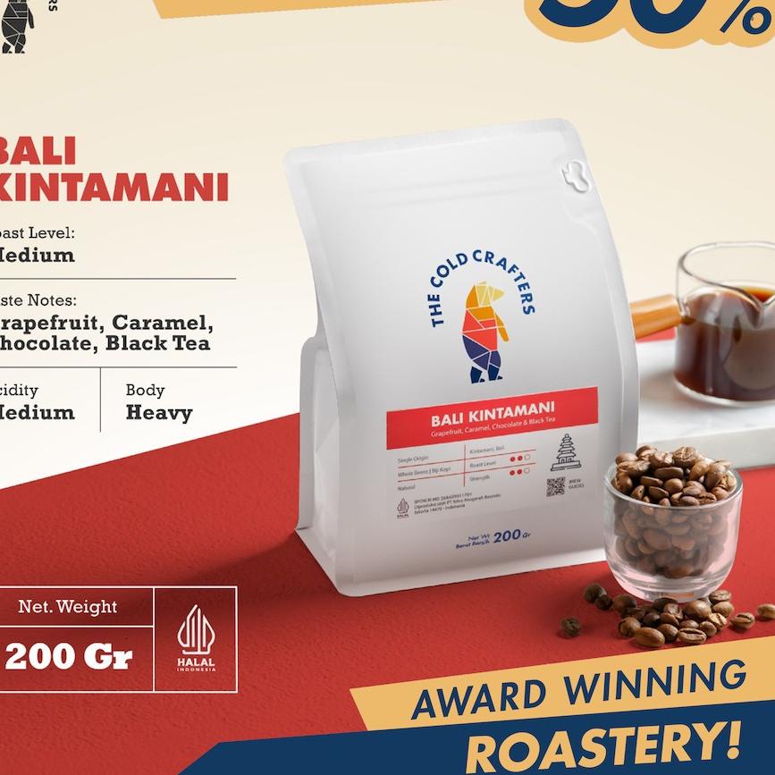 

➴ The Cold Crafters - Bali Kintamani Arabica Grade 1 Biji Kopi Roasted Beans - BIJI KOPI 100gr/200gr/1kg ♨