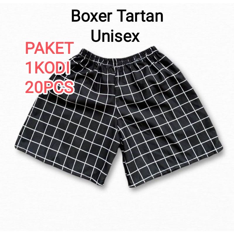 Grosir (1kodi=20pcs) Celana Boxer Tartan