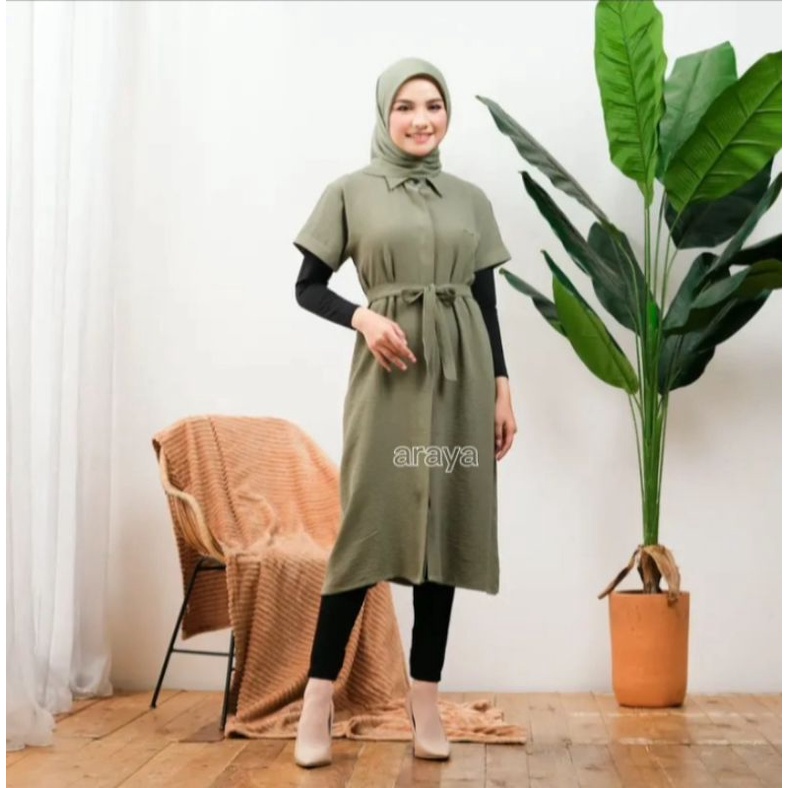 MAHIRA MIDI DRES CRINKLE PREMIUM