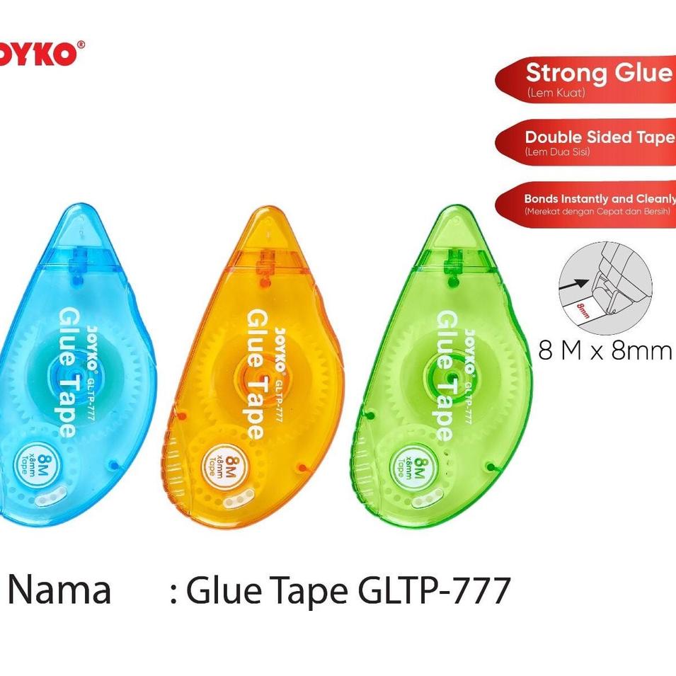 

E22 Glue Tape Lem Pita Dua Sisi Doubel Sided Tape Roll Joyko Gltp-777 TERBAIK ㅡ