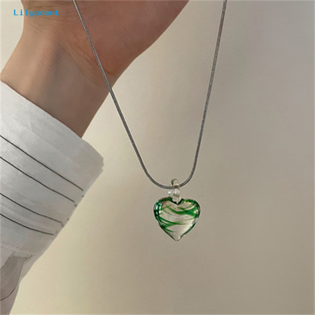 [LS] Rantai Klavikula Temperamen Zebra-Stripe Berwarna Glasir Geometris Electroplating Hias Hadiah Liontin Hati Wanita Choker Perhiasan Aesthetic Untuk Perjamuan