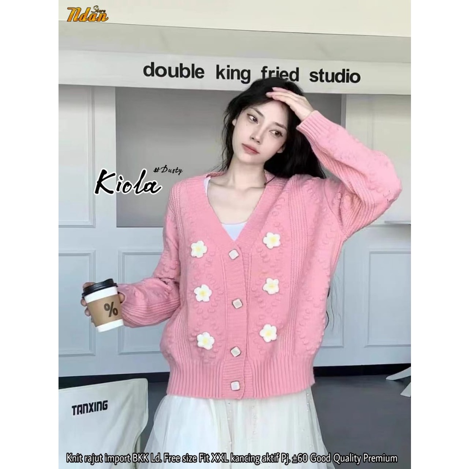 Kiola Sweater Atasan Rajut Wanita Premium Tebal Halus Adem Jumbo Bigsize Harian Ibu Cewe Wisam Recca