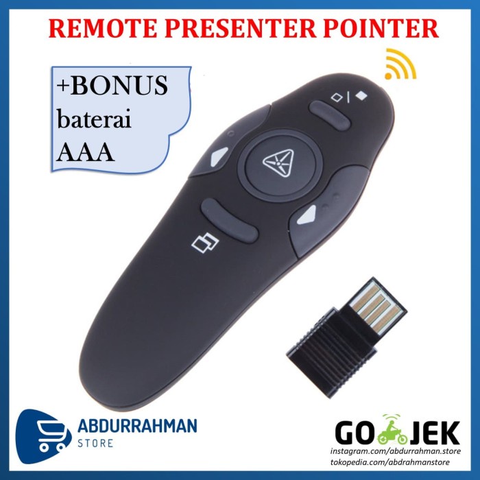 

[[JNT COD]] Wireless USB Presenter Laser Pointer untuk Presentasi Power Point dll