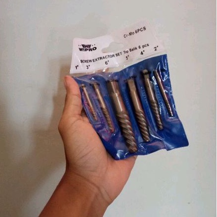 Jual Screw Extractor Pembuka Baut Rusak Slek Gundul Original Wipro