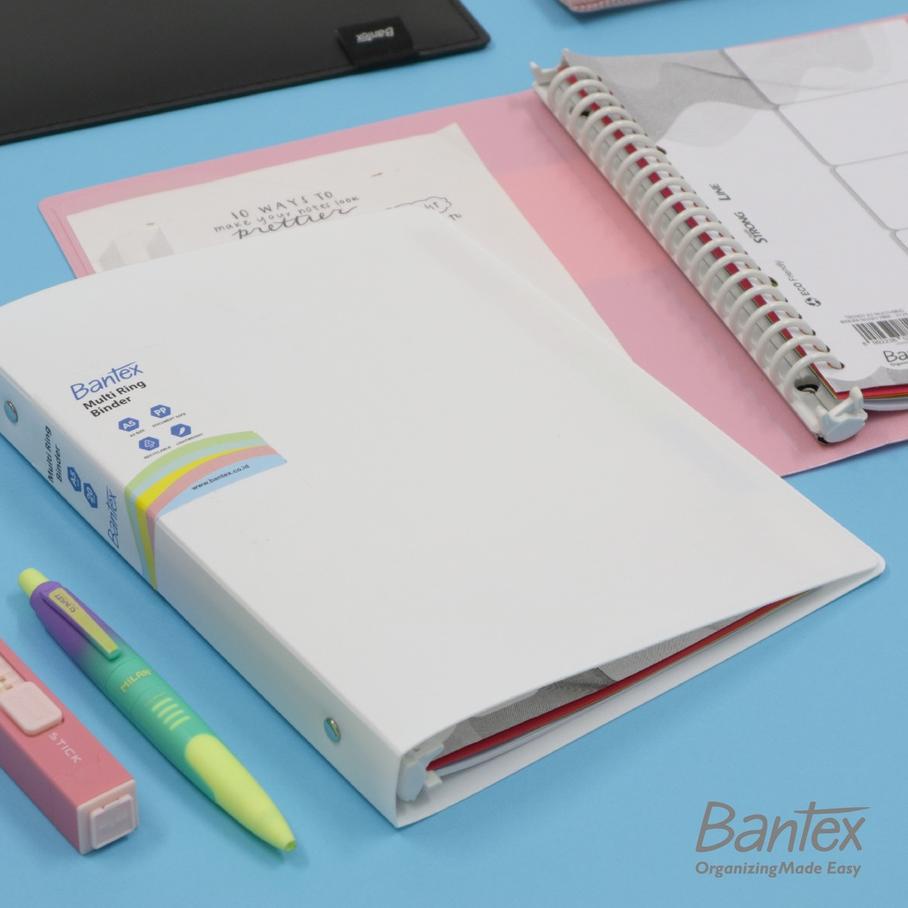

12.12 ✨SALE✨ Bantex B5 Trendy Multi Ring Binder 26 Hole White 3126 07 !!!