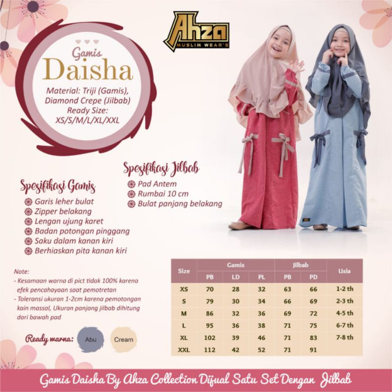 Gamis Anak Daisha By Ahza