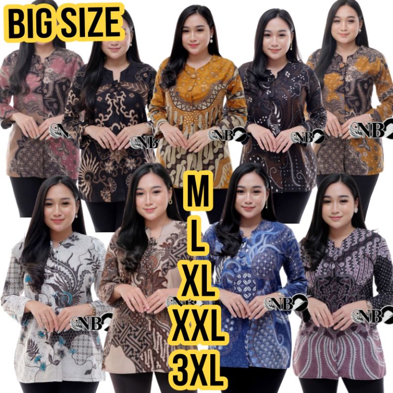 BAJU BATIK MODEREN MONALISA GENES M,L,XL,XXXL,XXXXL,XXXXXL